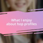 What I enjoy about hop profiles